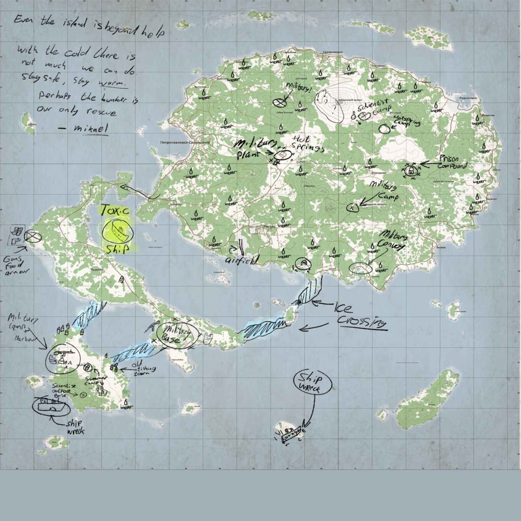 a map of karmakrew sakhal