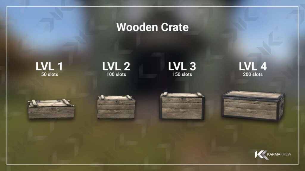 karmakrew wooden crate upgrades