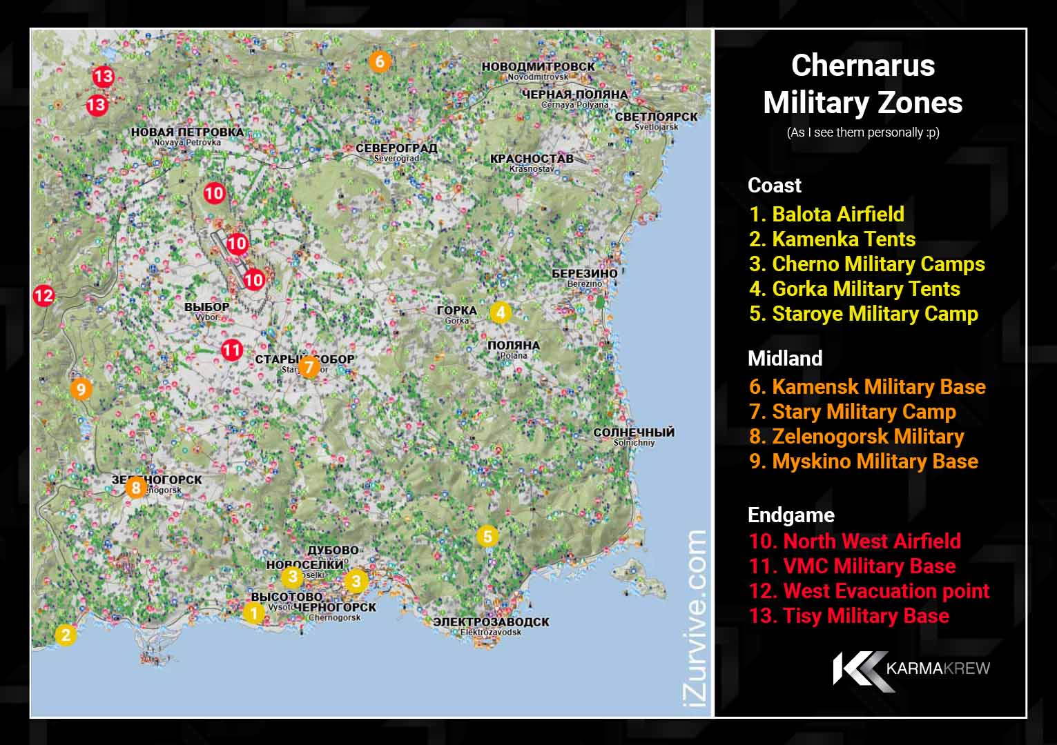 Dayz Chernarus Location Izurvive Dayz Map Chernarus MPUD
